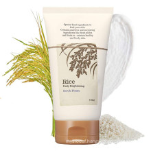 Natural Organic Formula Skin Exfoliating Rice Daily Brightening Scrub Foam Cleanser